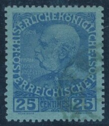 Kreta, 24  1914, Österr. Post auf Kreta: 25 C auf durchgefärbtem ...