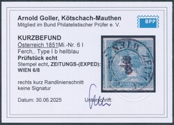 Blauer Merkur  Zeitungsmarke "Blauer Merkur" in Type I b, hellblau ...