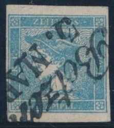 Blauer Merkur  Zeitungsmarke "Blauer Merkur" in Type I b mit ...