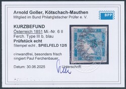 Blauer Merkur  Zeitungsmarke "Blauer Merkur" in Type IIIb, blau mit ...