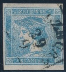 Blauer Merkur  Zeitungsmarke "Blauer Merkur" in Type I b, hellblau ...