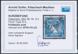 Blauer Merkur  Zeitungsmarke "Blauer Merkur" in Type IIIb mit ...