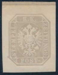 Zeitungsmarke, 29a Zeitungsmarke 1863, 1,05 Kreuzer graubraun vom ...