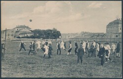 Karte mit Fußballmotiv  1914, 5 Heller dunkelgrün auf Ansichtskarte ...