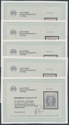 5 Zeitungsemarken 1867  Zeitungsmarken 1867: fünf ungebrauchte ...