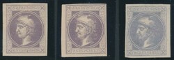 3 Zeitungsmarken 1867  Zeitungsmarken 1867: drei ungebrauchte Marken ...