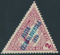 Mi 67  1919, 2 Heller Eilmarke im Dreiecksformat, ungebraucht, ...