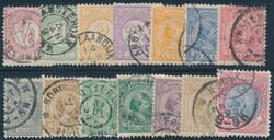 Mi 30-45 b  1894, Freimarken: kpl. Satz gestempelt. Michel 30-45 b