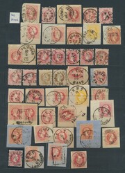 Lot Ungarnstempel 1867  1867, 38 Einzelmarken inklusive einigen ...