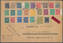 Mi ex 911-937  1947, Ziffernserie: 25 verschiedene Werte auf ...