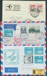 UN-Feldpostbriefe  UNO 1967/82, sechs Briefe (davon 2 Einschreiben) ...