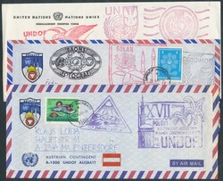 UN-Feldpostbriefe  UNO 1967/82, sechs Briefe (davon 2 Einschreiben) ...