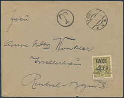 Sassone 71  1918/19, Bozen 3: 40 su 40 Heller oliva su lettera. ...