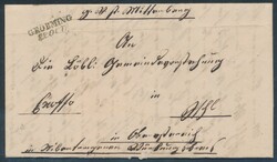 Gröbming  1855, "GRÖBMING / 22. OCT:" auf Ex-offo-Brief nach Ischl
