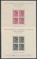 Barcelona, Michel Bl. 60+62  1944, Zwangszuschlagsblöcke für ...