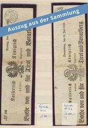 Lot Zeitungsstempelmarken  1833/90, Lot von 13 Zeitungsteilen und 44 ...