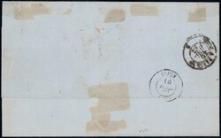 1862, 40Rp grün, farbfrisch, vollrandig auf sauberem Brief von ...