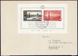 1942, PP Block auf Brief von BERN, Befund