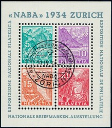 1934, NABA-Block, ET-Stempel, Attest Renggli