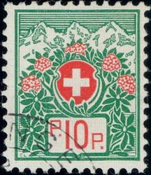 1934, 10c geriffelte Gummierung, ohne AufdruckAutomatically generated ...