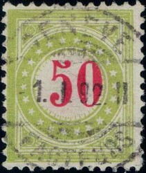 50c gelbgrün, Vollstempel GENEVEAutomatically generated translation ...