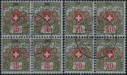 1911/26, Viererblockserie (6), 3c 2 Stempel