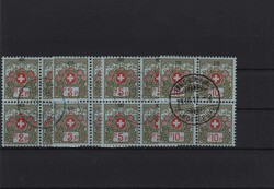 1911/26, Viererblockserie (6), 3c 2 Stempel