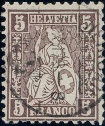 5c braun, DoppelprägungAutomatically generated translation:5 c brown ...