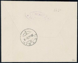 1937, 10c Kehrdruck mit Doppelprägung auf Brief von Lausanne, Attest ...