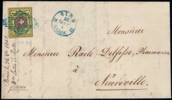 1852, Rayon II, Type 28 E/LO, vollrandig auf Brief von BERN, ...