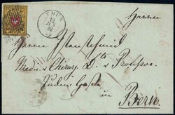 THUN 1852, Rayon II, Type 13 B/RU, vollrandig auf Brief nach ...