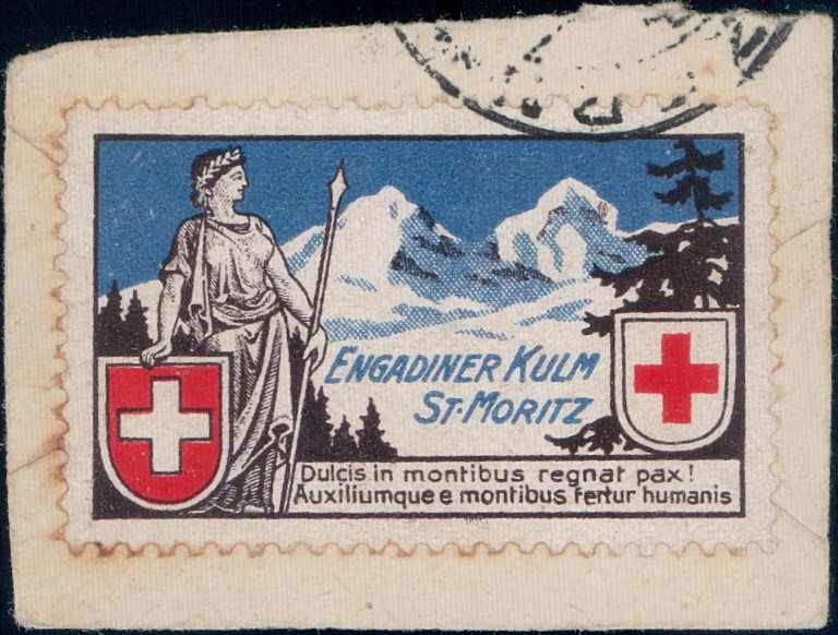 St. Moritz Hotel Engadiner Kulm, WerbevignetteAutomatically generated ...