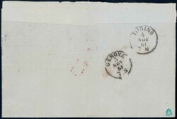 1861, 80c gelb + 20c blau auf sehr sauberem Brief von Lavagna nach ...