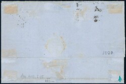 1859, 1Gr braunoliv (Pl. II), 2 vollrandige Werte auf sauberem Brief ...