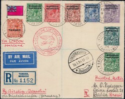 Marokko Agencies 1934, 1. Südamerikafahrt ab Friedrichshafen bis ...