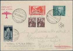 1939, Ventennale de "L'ALA D'ITALIA", Sonderflugbrief mit ...