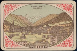 Davos-Platz 1900, Spielkarte vom Hotel Bahnhof