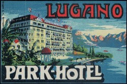 Lugano Park-Hotel 1895/1900, Koffer-Vignette