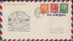 Canada 1933, 3 Erstflüge Natashquan-St. Pierre / Seven Islands, St. ...