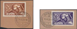 1926, 35c + 40c Pilot mit Stempel GENEFE SDN und BITAutomatically ...