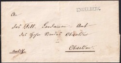 ENGELBERG 1858, blauer + schwarzer Balkenstempel, 2 saubere ...