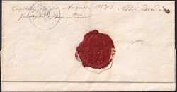 ENGELBERG 1858, blauer + schwarzer Balkenstempel, 2 saubere ...