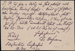 1920, 25H violett auf sämisch mit Zusatzfrankatur, Postkarte von ...