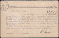 1938, R-Karte von Lausanne mit Togo-Marke nach LomeAutomatically ...