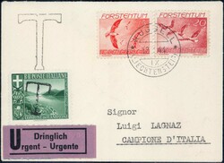 Serie + 4 Belege, dabei Taxierter Brief von Liechtenstein nach ...