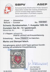 Kantonalmarken/Poste Locale, Lot von 3 Fälschungen, alle Attest ...