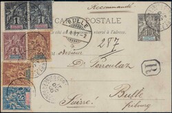 Französische Kolonien, Guinea, Nossi Bé, Sultanat etc., Lot in Mappe