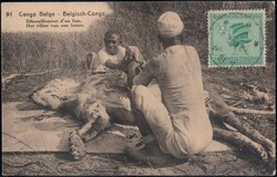 Belgisch Kongo, Lot von 9 Belegen/Ansichtskarten + 1 ...