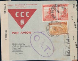 Belgisch Kongo, Lot von 9 Belegen/Ansichtskarten + 1 ...