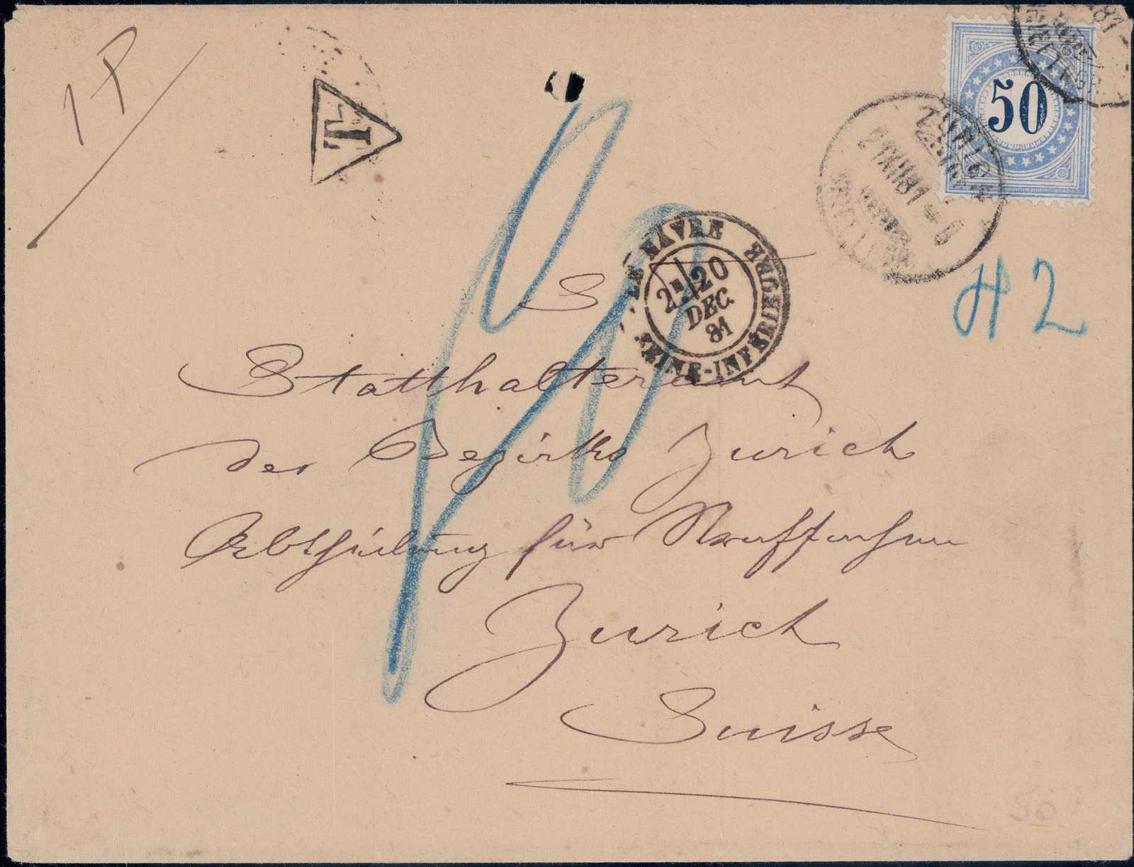 Nachporto/Portofreiheit, Lot auf Einsteckkarten + einige Belege